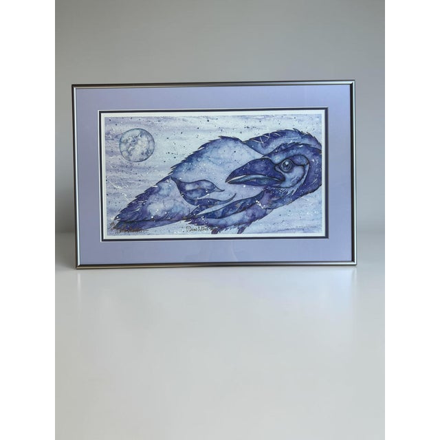 Glass Karla Morreira "Odin's Witness" Signed Limited Edition Raven Art Print - 104/500 For Sale - Image 7 of 10