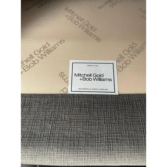 Offered is a modern accent chair by Mitchell Bob + Williams. This chair features a lovely medium gray upholstery with...