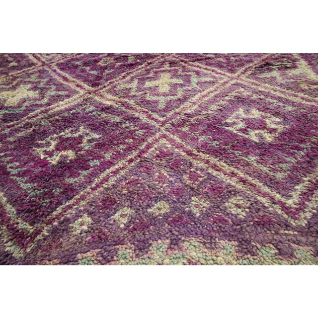 Late 20th Century Vintage Purple Moroccan Rug - 06'06 X 14'07 For Sale - Image 5 of 9