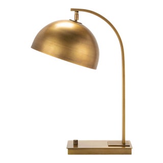 Regina Andrew Otto Steel Desk Lamp, Natural Brass For Sale