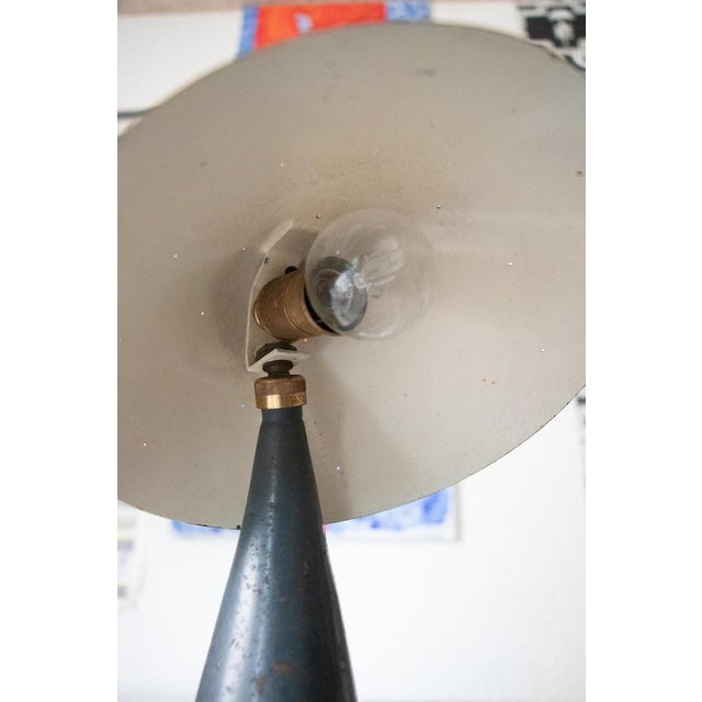 Perforated Metal Mushroom Table Lamp in the style of Carl Auböck, Austria, 1950s For Sale - Image 9 of 13