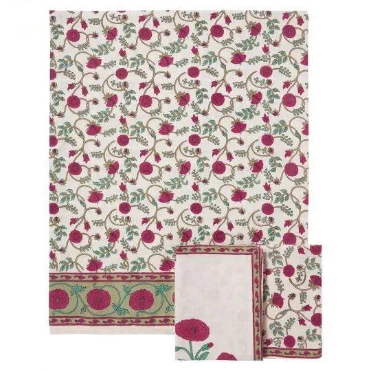 Indian Gina Twin Magenta Fitted Sheet For Sale - Image 3 of 7