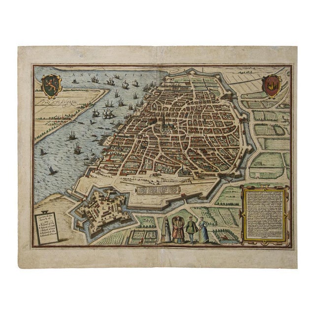 Franz Hogenberg - Map of Antwerp - Etching - Late 16th-Century For Sale - Image 3 of 3