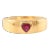 18k Solid Gold Natural Heart Cut Ruby Signet Ring Size 7 Gift for Her For Sale
