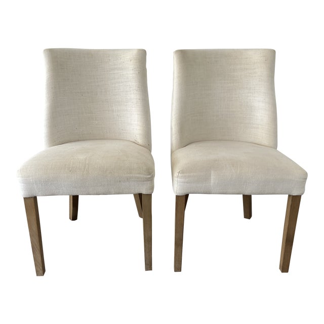 Restoration Hardware Upholstered Ella Dining Chairs a Pair Chairish