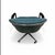Knoll Pollock Chair in Aqua Leather, Steel Frame For Sale In New York - Image 6 of 7