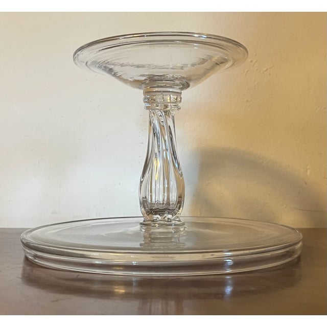Antique 18th Century English George III Blown Glass Tazza Plateau or Syllabub Cake Stand For Sale - Image 13 of 15