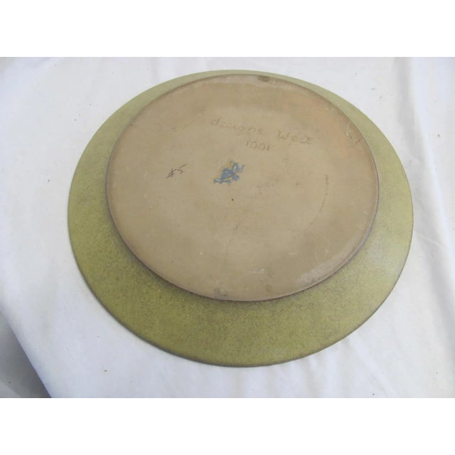 Mid-Century Modern Design West of California Stoneware Plate / Serving Platter 12.5" Diameter Mid 20th Century For Sale - Image 3 of 5