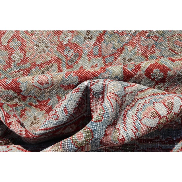 Antique Persian Sultanabad Rug With Refined Allover Pattern Soft Red 10'0 X 13'0 For Sale - Image 11 of 12