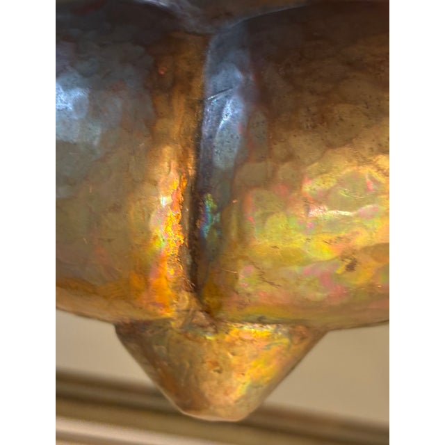 Mid-20th Century Mexican Hammered Copper Gourd Vessel / Vase For Sale - Image 10 of 18