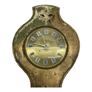 Antique Empire Gold-Tone Decorative Wall Clock
