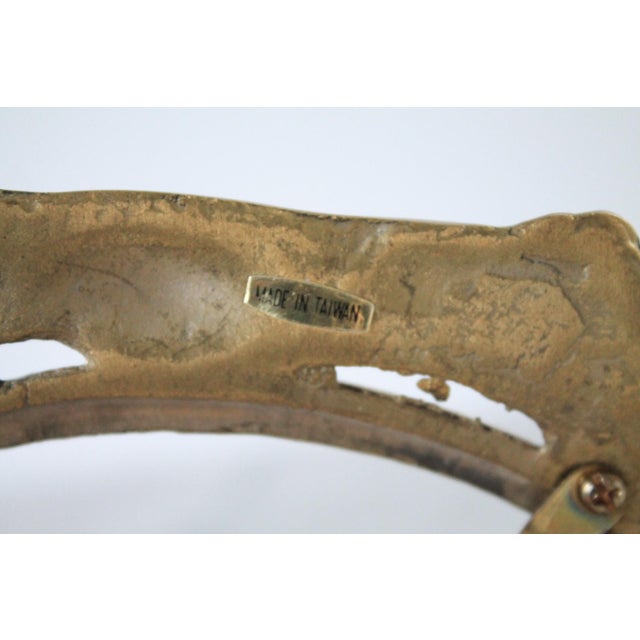 Vintage Art Nouveau Solid Brass Figural Picture Frame For Sale - Image 12 of 12