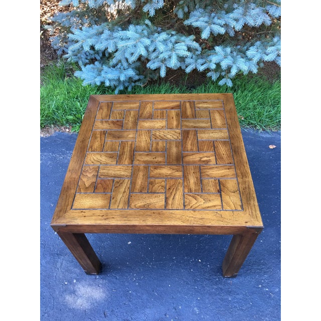 Mid-Century Modern Vintage Henredon Parson’s Style End Table For Sale - Image 3 of 8
