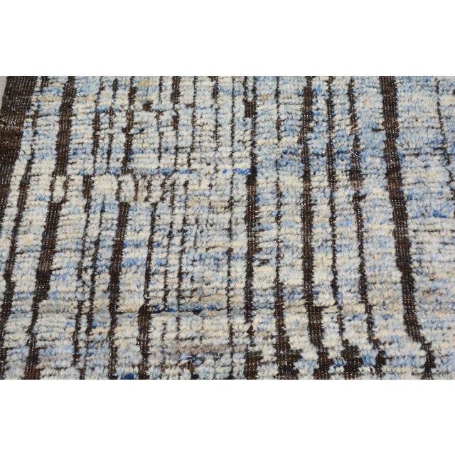2000 - 2009 Moroccan Hand Knotted Wool Rug, 2'9"x8' For Sale - Image 5 of 5