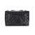 Animal Skin Vintage Chanel 1990s Black Lambskin Leather Quilted XL Jumbo Flap Bag For Sale - Image 7 of 11