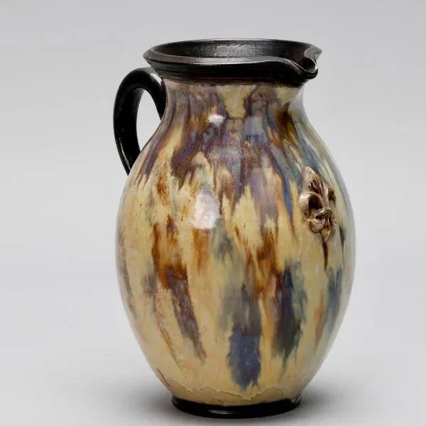 Glazed ceramic jug signed Losson, circa 1930s. Losson was one of the potteries in the Belgian town of Bouffioulx where...