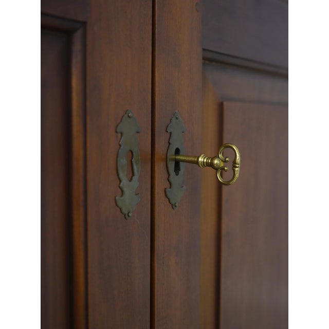 Eldred Wheeler Cherry 2 Piece Armoire Linen Press For Sale - Image 9 of 18