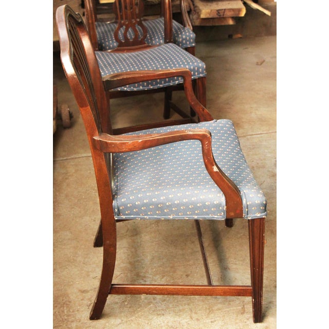 Single Vintage Hepplewhite Shield Back Armchair For Sale - Image 6 of 7
