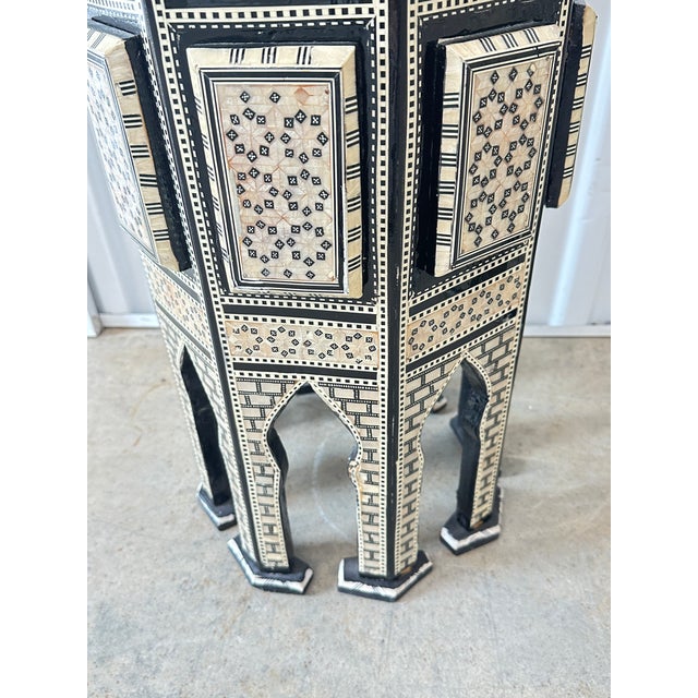 Vintage Moroccan Inlaid Side Tables-a Pair For Sale - Image 10 of 12
