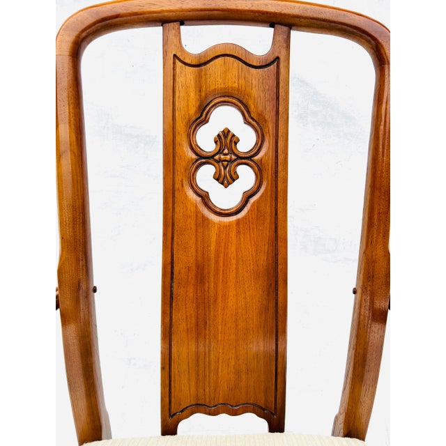 Chinoiserie 1990s Thomasville Mystique Asian Chinoiserie Arm Chair For Sale - Image 3 of 9