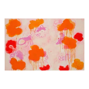 Contemporary Abstract Oil on Paper Painting "Effloresce" by Anya Spielman