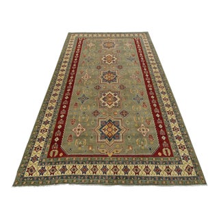 Kazak Rug 10′ X 16’3” Gray Wool Traditional Hand-Knotted Oriental Carpet For Sale