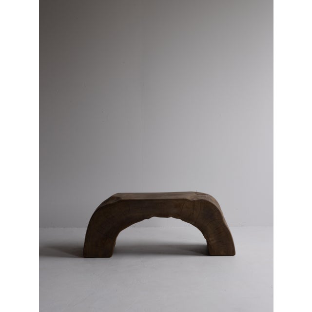 Wood Japanese Old Primitive Side Chair 1940s-1960s / Stool Display Stand Wabi Sabi For Sale - Image 7 of 12