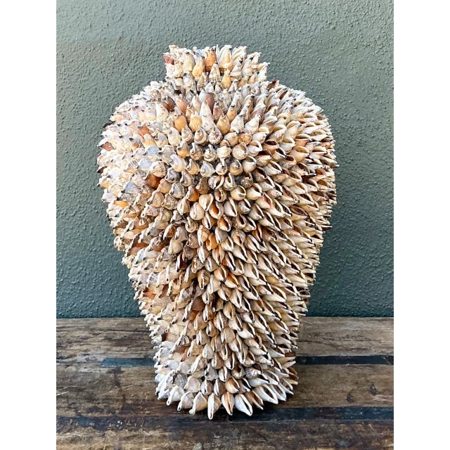 Shell Vintage Shell Covered Sculpture For Sale - Image 7 of 12