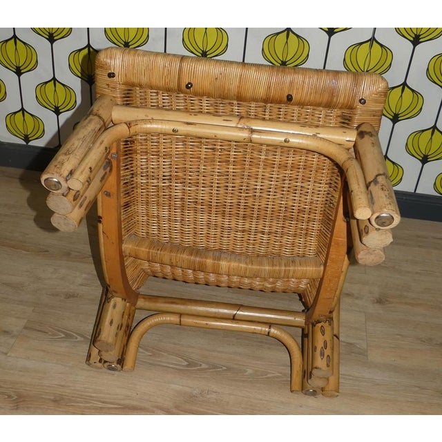 Bamboo and Rattan Lounge Chair from Arco, 1960s For Sale - Image 11 of 15