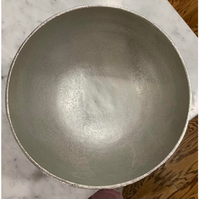 1990s Sculptural Elephant Compote Bowl Centerpiece, Textured Metal. Palm Beach Regency, British Colonial & Grandmillennial Decor. See Pics for Versatility! For Sale - Image 5 of 9