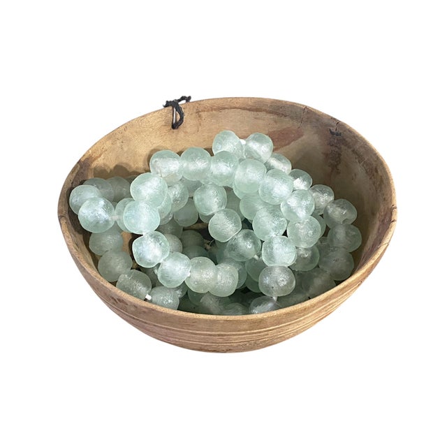 This sale is for one String of African handmade jumbo trade Glass beads string, strung on hemp. For layering in decor or...