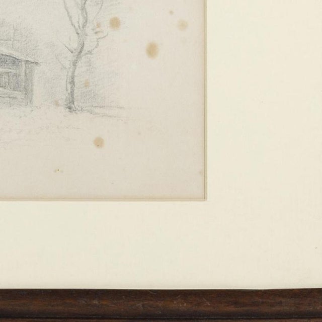 Silva Porto, Rural Landscape, 19th Century, Pencil on Paper For Sale - Image 5 of 6