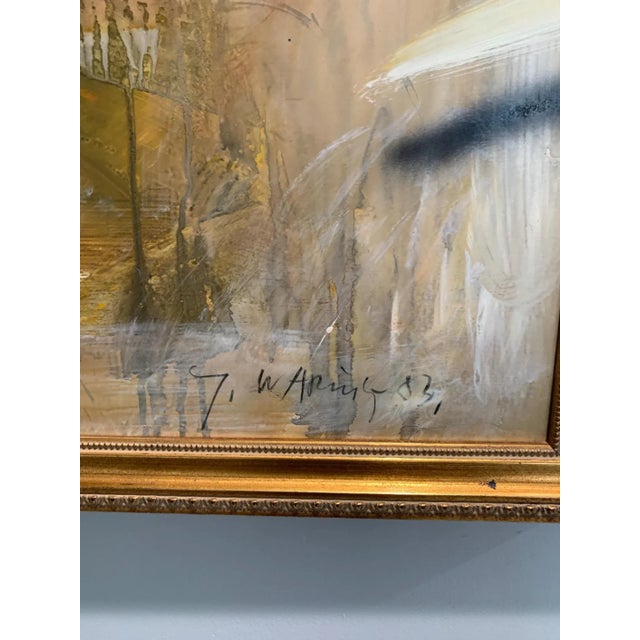 The Jørgen Waring (1938-2022) Oil on Board Mixed Abstract Painting '83 For Sale - Image 9 of 9