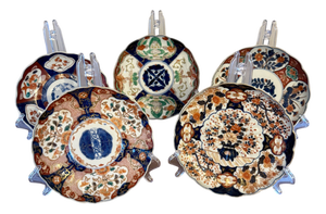 Antique Japnese Imari Plates, 1900s, Set of 5