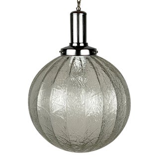 Mid-Century Glass Pendant Lamp, Italy, 1960s For Sale
