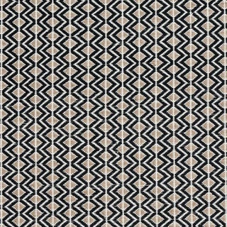 Sample - Schumacher X A Rum Fellow Pinula Hand Woven Fabric in Black For Sale