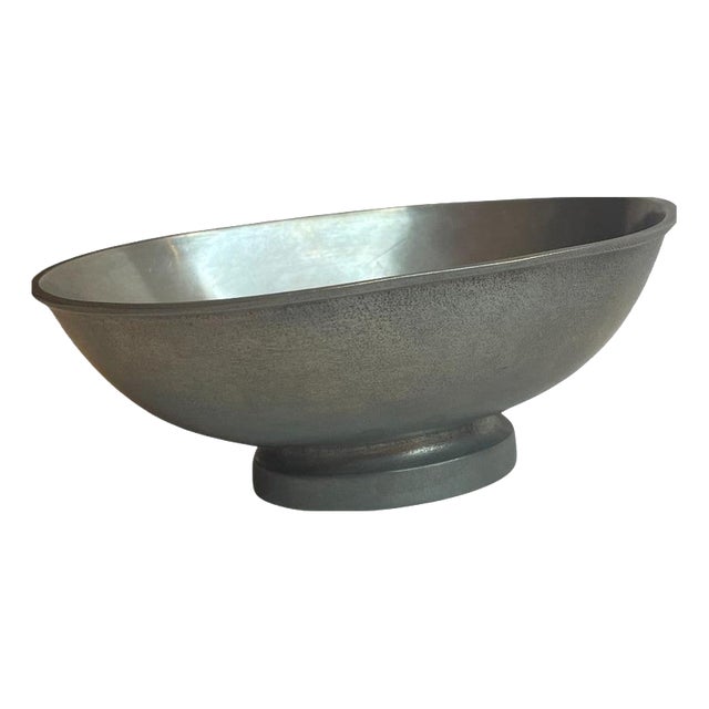 Swedish Modern Pewter Bowl by Edvin Ollers for Schreuder & Olsson, 1966 For Sale
