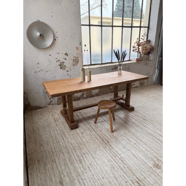Elm Monastery Table, 1960s For Sale - Image 12 of 18