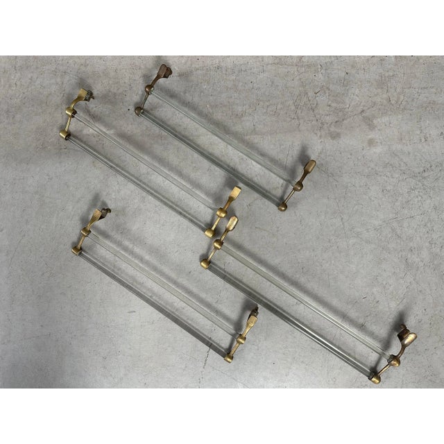 Art Deco Towel Holder in Glass and Brass, 1890s For Sale - Image 11 of 11