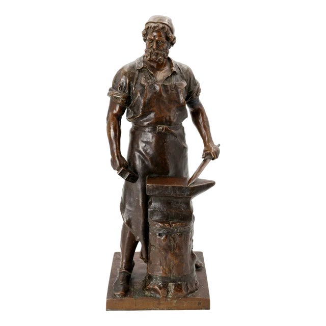 Wilhelm Albermann, The Blacksmith of Solingen, 1895, Zinc For Sale