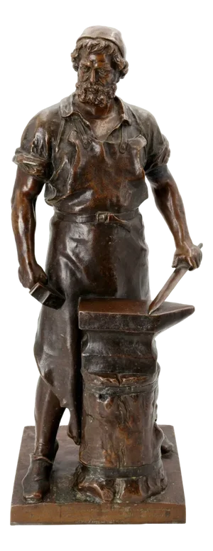 Wilhelm Albermann, The Blacksmith of Solingen, 1895, Zinc