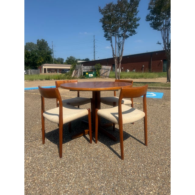 Wood 1960s Ansager Møbler Teak Dining Table and Set of Møller 77 Dining Chairs - Set of 5 For Sale - Image 7 of 12