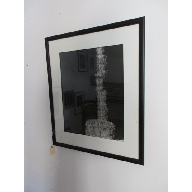 Abstract Framed Vintage Abstract Monochrome Artwork For Sale - Image 3 of 3