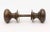 Traditional Vintage Dark Plain Bronze Passage Door Knob Set For Sale - Image 3 of 4