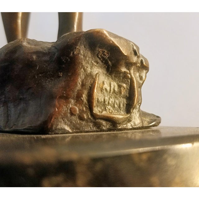 French School, Nude Sculpture, 1910, Bronze and Marble For Sale - Image 14 of 15
