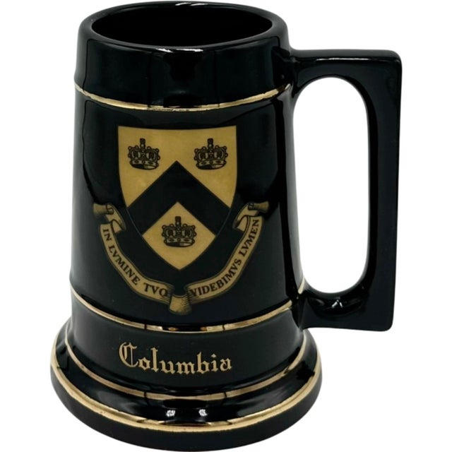 Ceramic Vintage Columbia University Black Ceramic Mug Stein For Sale - Image 7 of 9