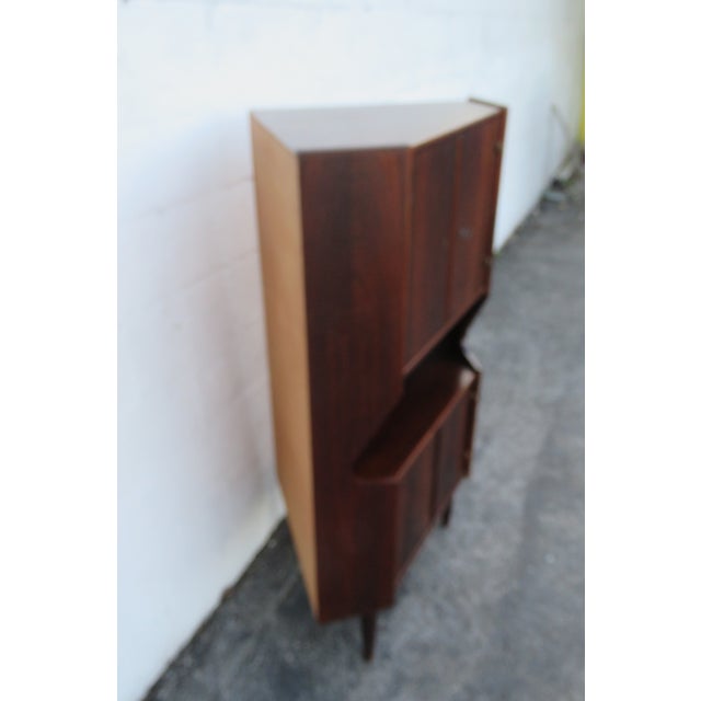 1960s Mid Century Danish Rosewood Corner Cabinet Storage Cupboard 6167 For Sale - Image 16 of 18