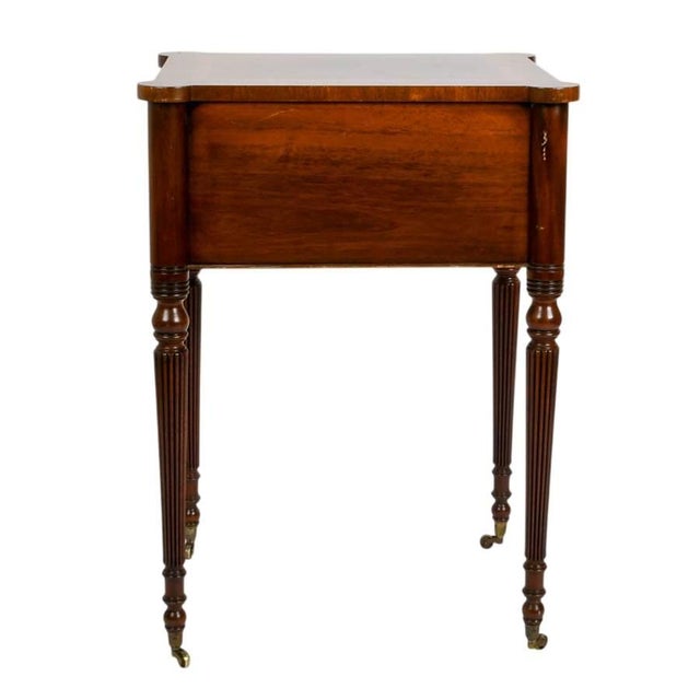 Trosby Furniture Mahogany Two-Drawer Side Table, Federal Style, Circa 1980–2000 For Sale - Image 4 of 8
