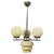 Art Deco Cream Glass and Chrome Chandelier, Czechoslovakia, 1930s For Sale - Image 12 of 12