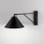 Modern Satin Black Arc Wall Light For Sale - Image 3 of 4